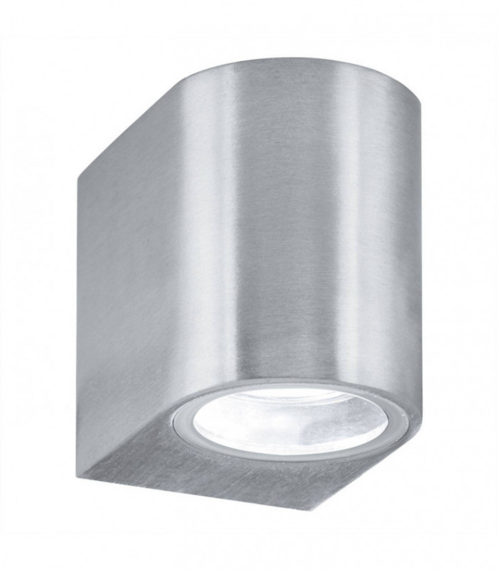 1 Light Outdoor Wall Light Satin Silver IP44, GU10