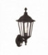 1 Light Outdoor Wall Lantern Matt Black Paint, Glass IP44, E27