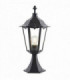 1 Light Outdoor Floor Lamp Matt Black Paint, Glass IP44, E27