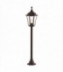 1 Light Outdoor Floor Lamp Matt Black Paint, Glass IP44, E27