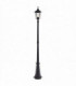 1 Light Outdoor Floor Lamp Matt Black Paint, Glass IP44, E27