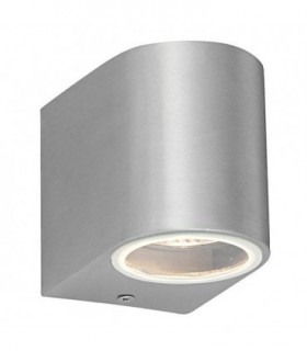 1 Light Outdoor Wall Light Brushed Alloy, Glass IP44, GU10