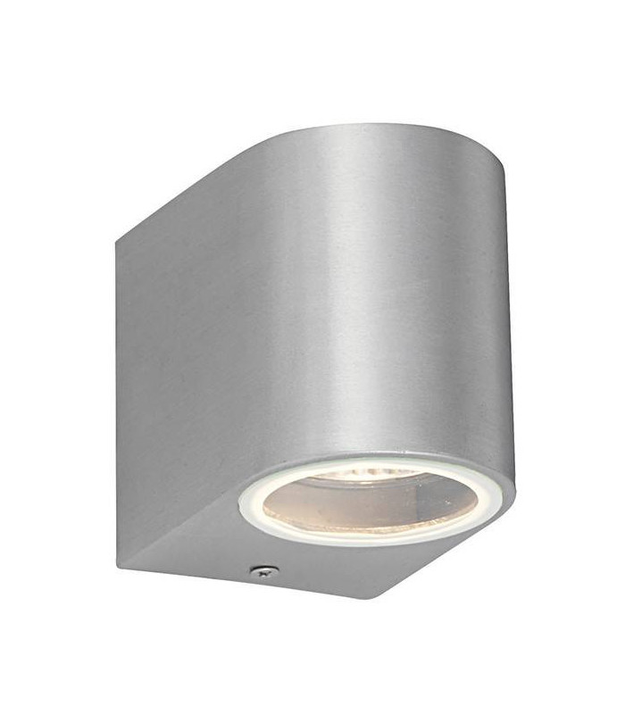 1 Light Outdoor Wall Light Brushed Alloy, Glass IP44, GU10