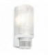 1 Light Outdoor PIR Wall Light Frosted, Gloss White IP44, E27