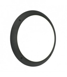 1 Light Outdoor Wall Light Matt Black Textured, Opal IP65, E27