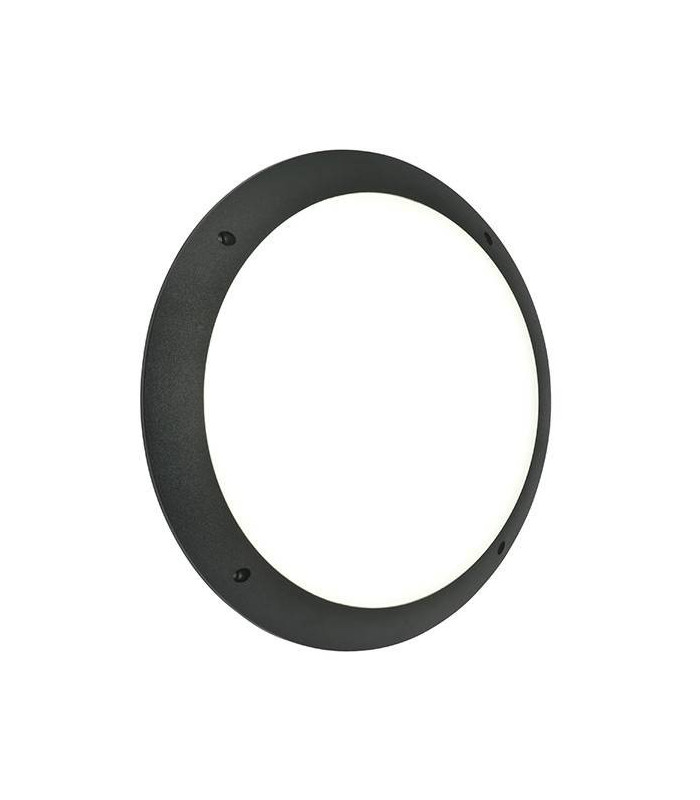 1 Light Outdoor Wall Light Matt Black Textured, Opal IP65, E27