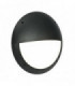 1 Light Outdoor Wall Light Matt Black Textured, Opal IP65, E27