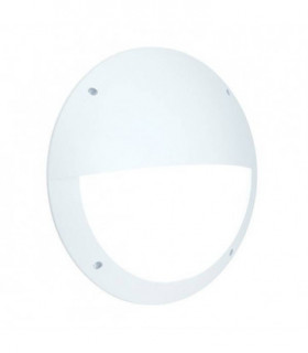 Integrated LED 1 Light Outdoor Wall Light Matt White Textured, Opal IP65