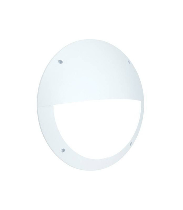 Integrated LED 1 Light Outdoor Wall Light Matt White Textured, Opal IP65