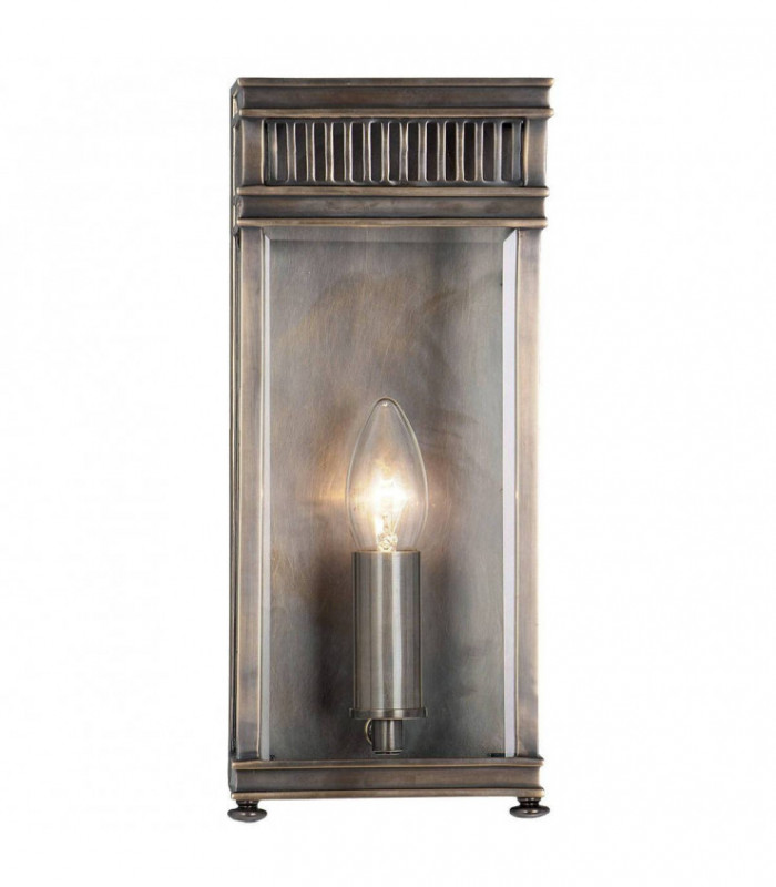 1 Light Outdoor Small Wall Half Lantern Light Dark Bronze IP44, E14