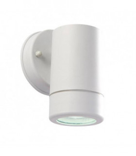 1 Light Outdoor Wall Light White Polypropylene, Clear IP44, GU10