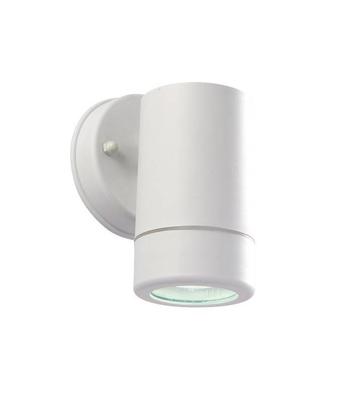 1 Light Outdoor Wall Light White Polypropylene, Clear IP44, GU10