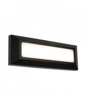 Integrated LED 1 Light Outdoor Wall Light Black Abs Plastic, Frosted IP65