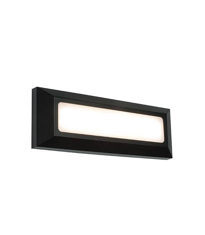 Integrated LED 1 Light Outdoor Wall Light Black Abs Plastic, Frosted IP65