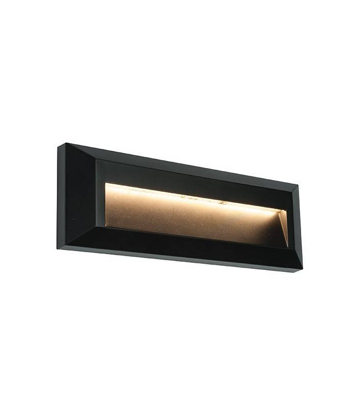 Integrated LED 1 Light Outdoor Wall Light Black Abs Plastic, Clear IP65