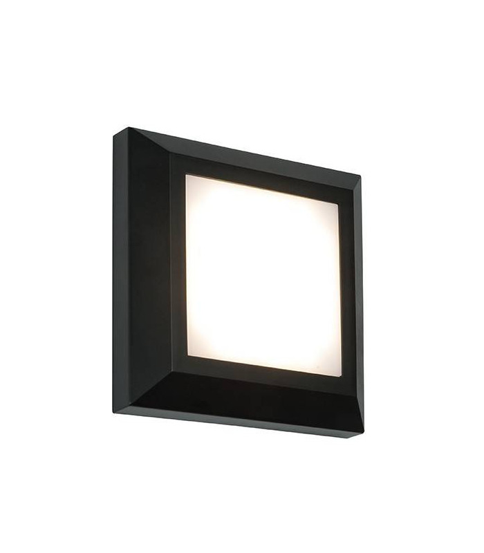 Integrated LED 1 Light Outdoor Wall Light Black Abs Plastic, Frosted IP65