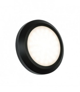 Integrated LED 1 Light Outdoor Wall Light Black Abs Plastic, Frosted IP65