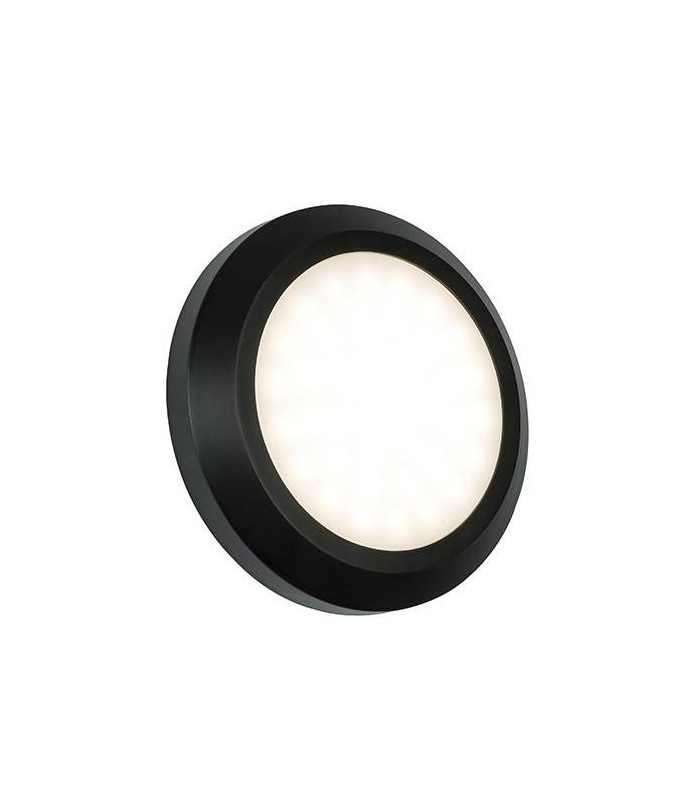 Integrated LED 1 Light Outdoor Wall Light Black Abs Plastic, Frosted IP65