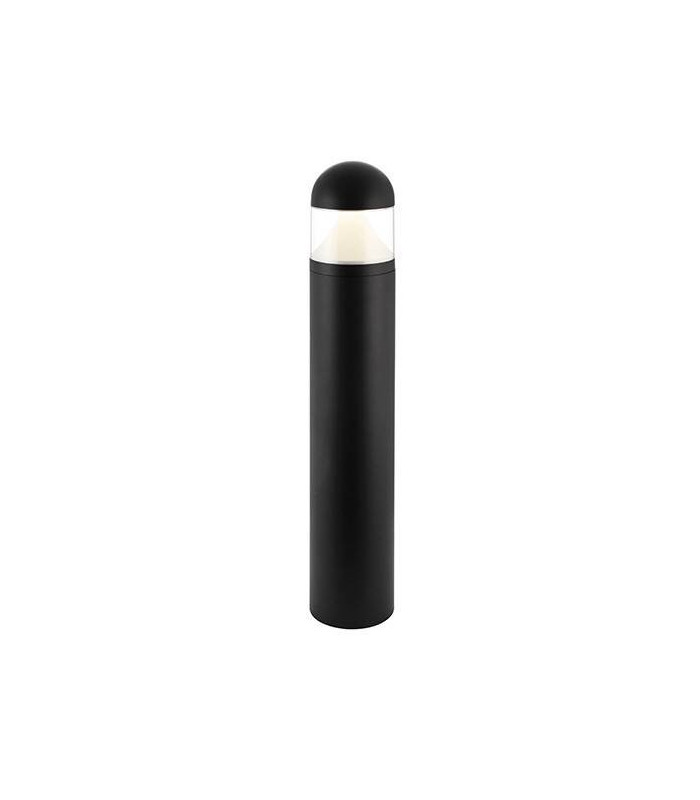 Integrated LED 1 Light Outdoor Bollard Textured Black, Clear IP65