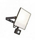 Integrated LED PIR 1 Light Outdoor Wall Light Textured Black, Frosted IP44