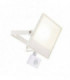 Integrated LED PIR 1 Light Outdoor Wall Light Textured Matt White, Frosted IP44