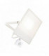 Integrated LED PIR 1 Light Outdoor Wall Light Textured Matt White, Frosted IP44