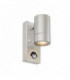1 Light Outdoor PIR Coastal Wall Light Marine Grade Brushed Stainless Steel, Glass IP44, GU10