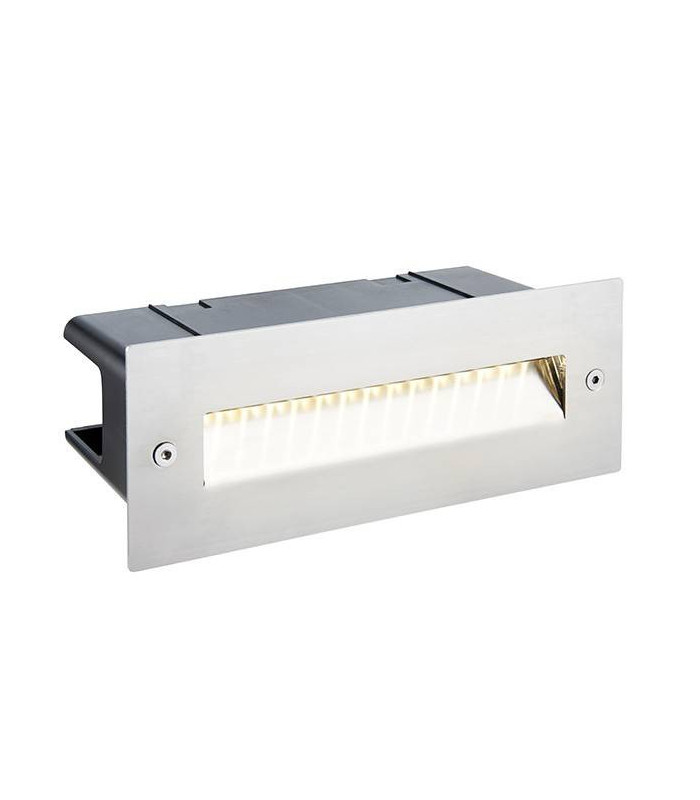 Integrated LED Outdoor Recessed Light Marine Grade Brushed Stainless Steel, Frosted IP44