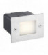 Integrated LED Outdoor Recessed Light Marine Grade Brushed Stainless Steel, Frosted IP44
