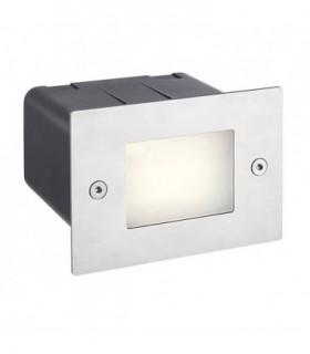 Integrated LED Outdoor Recessed Light Marine Grade Brushed Stainless Steel, Frosted IP44