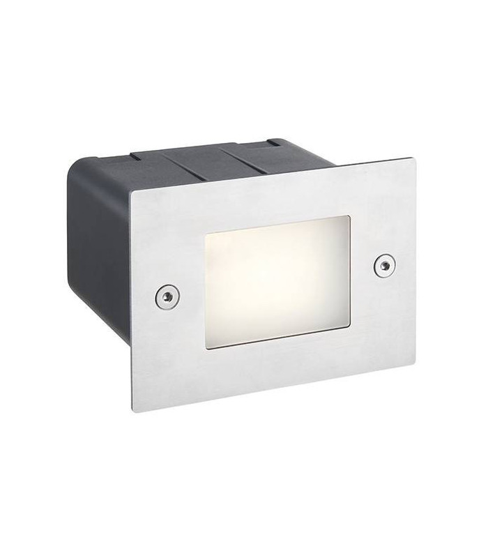 Integrated LED Outdoor Recessed Light Marine Grade Brushed Stainless Steel, Frosted IP44