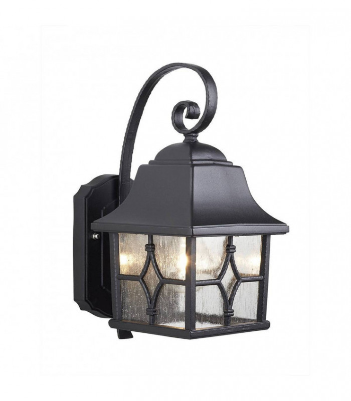 1 Light Outdoor Wall Lantern Light Black IP44, E27