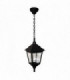 1 Light Outdoor Coastal Ceiling Chain Lantern Black IP44, E27