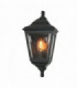 1 Light Outdoor Coastal Flush Mount Wall Lantern Black IP44, E27