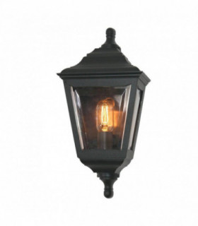 1 Light Outdoor Coastal Flush Mount Wall Lantern Black IP44, E27