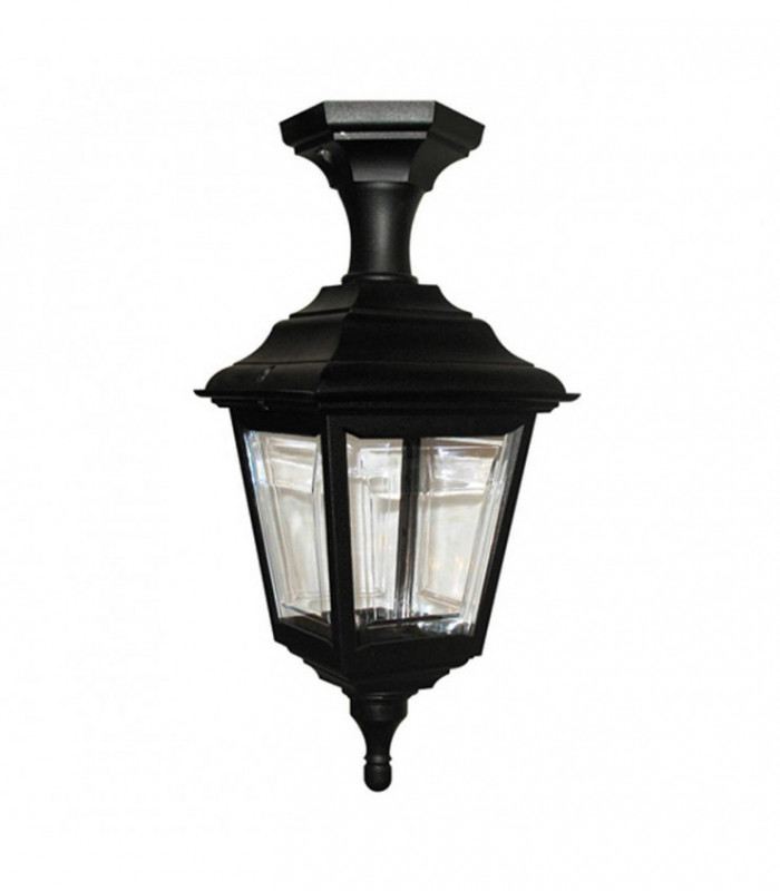 1 Light Outdoor Coastal Pedestal Light Black IP44, E27