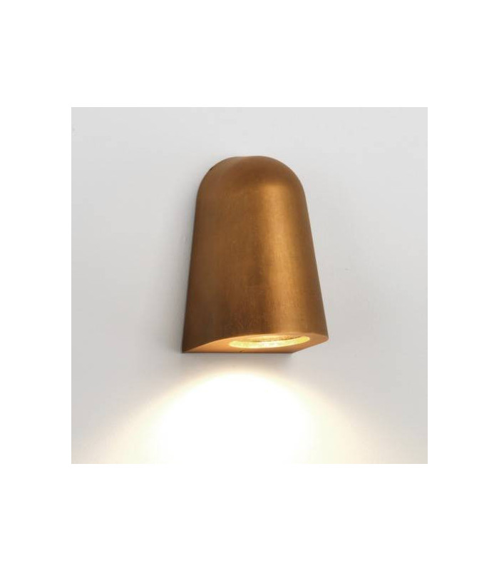 1 Light Outdoor Wall Light Antique Brass IP65, GU10