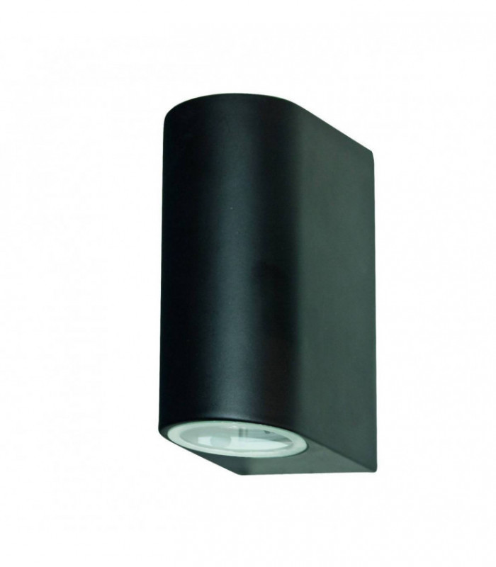 LED Outdoor Up Down Wall 2 Light Black, Cast Aluminium, IP44