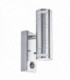 2 Light Outdoor PIR Up Down Wall Light Stainless Steel IP44, GU10
