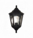 1 Light Outdoor Coastal Flush Ceiling Lantern Black IP43, E27