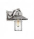 1 Ligth Small Outdoor Wall Lantern Painted Brushed Steel IP44