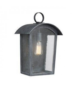 1 Light Large Wall Lantern Ash Black