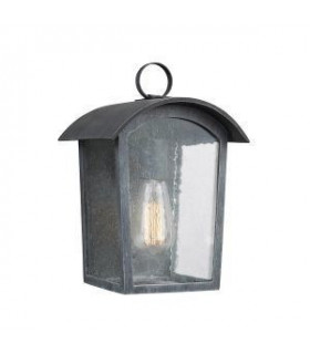 1 Light Small Wall Lantern Ash Black