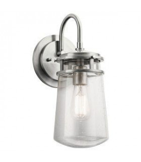 1 Light Medium Wall Lantern Brushed Aluminum