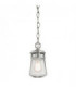 1 Light Small Chain Lantern Brushed Aluminum