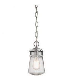 1 Light Small Chain Lantern Brushed Aluminum