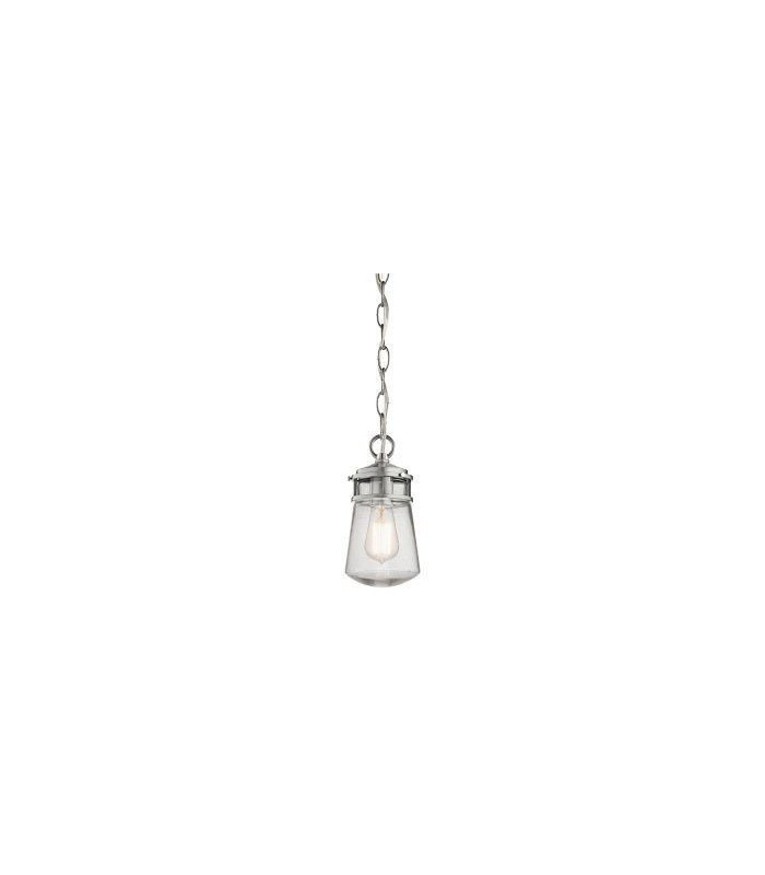 1 Light Small Chain Lantern Brushed Aluminum