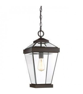 1 Light Large Outdoor Chain Lantern Western Bronze