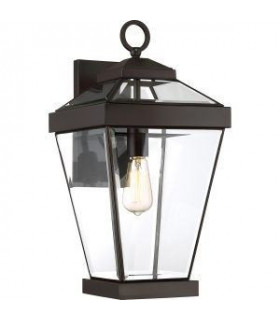 1 Light Large Outdoor Wall Lantern Western Bronze IP44