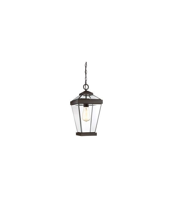 1 Light Medium Outdoor Chain Lantern Western Bronze